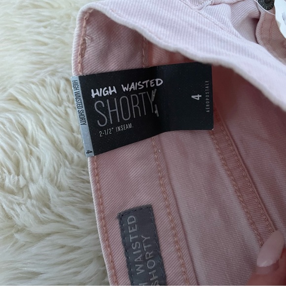 NWT 💕 Aeropostale High waisted pink denim shorts - Picture 3 of 3